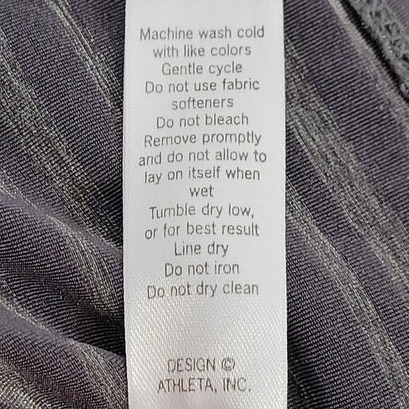 Athleta Women's Long Sleeve Layering Reflective Activewear Top Grey Stripe Small - Picture 8 of 12